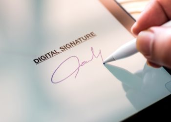 Digital Signature Concept with Tablet and Stylus Pen