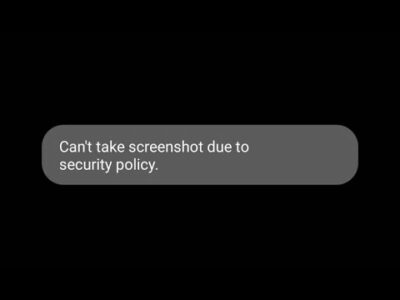 Can't Take Screenshot Due To Security Policy