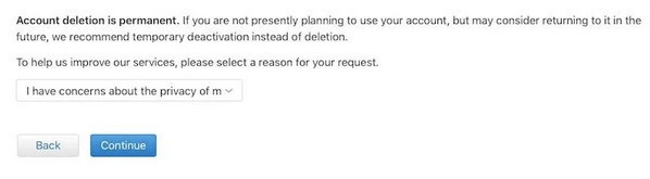 Permanently Delete an Apple ID Account