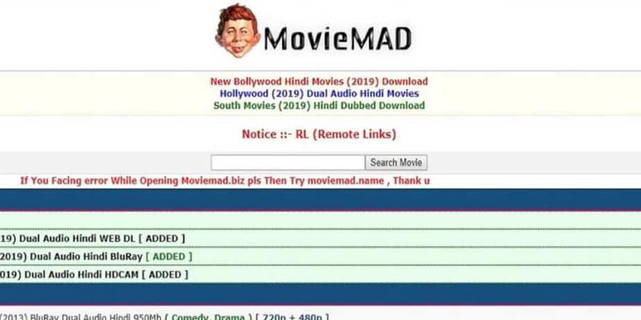 MovieMad Alternatives