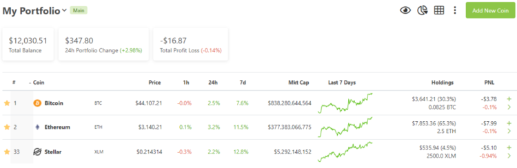 Crypto Portfolio Tracker