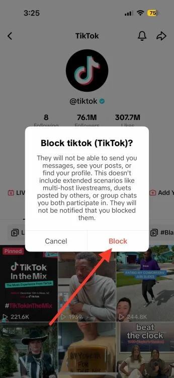 Block Someone on TikTok